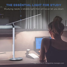 Lampe de bureau d&#39;étude pliable de protection des yeux pour hôtel et maison à double lumière de haute qualité